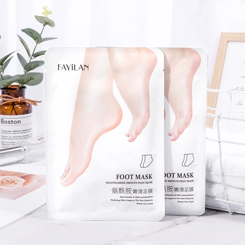 Оптовая продажа, маска для ног Niacinamide, восстанавливающие, отшелушивающие, увлажняющие маски для ног
