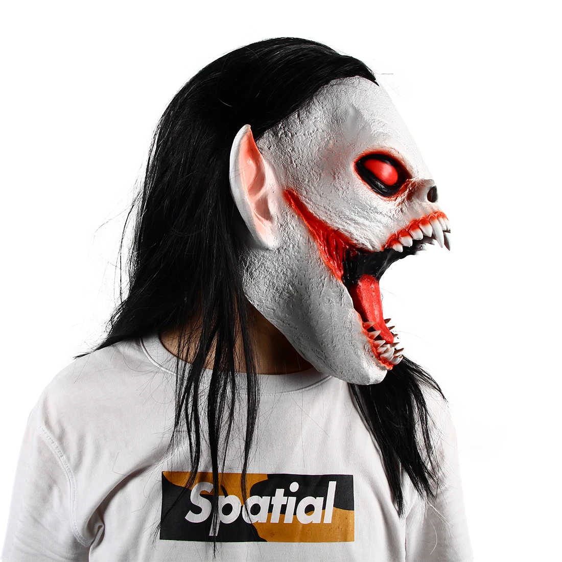 Vampire Latex Mask Halloween Christmas Horror Party Cosplay Costume Bloody Terror Headgear Masquerade Headgear for Girls