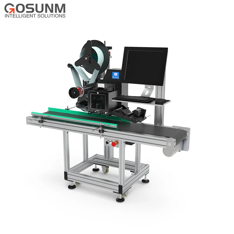 Corner Wrap Label Applicator with Printing Function Print and Apply Labeling Systems