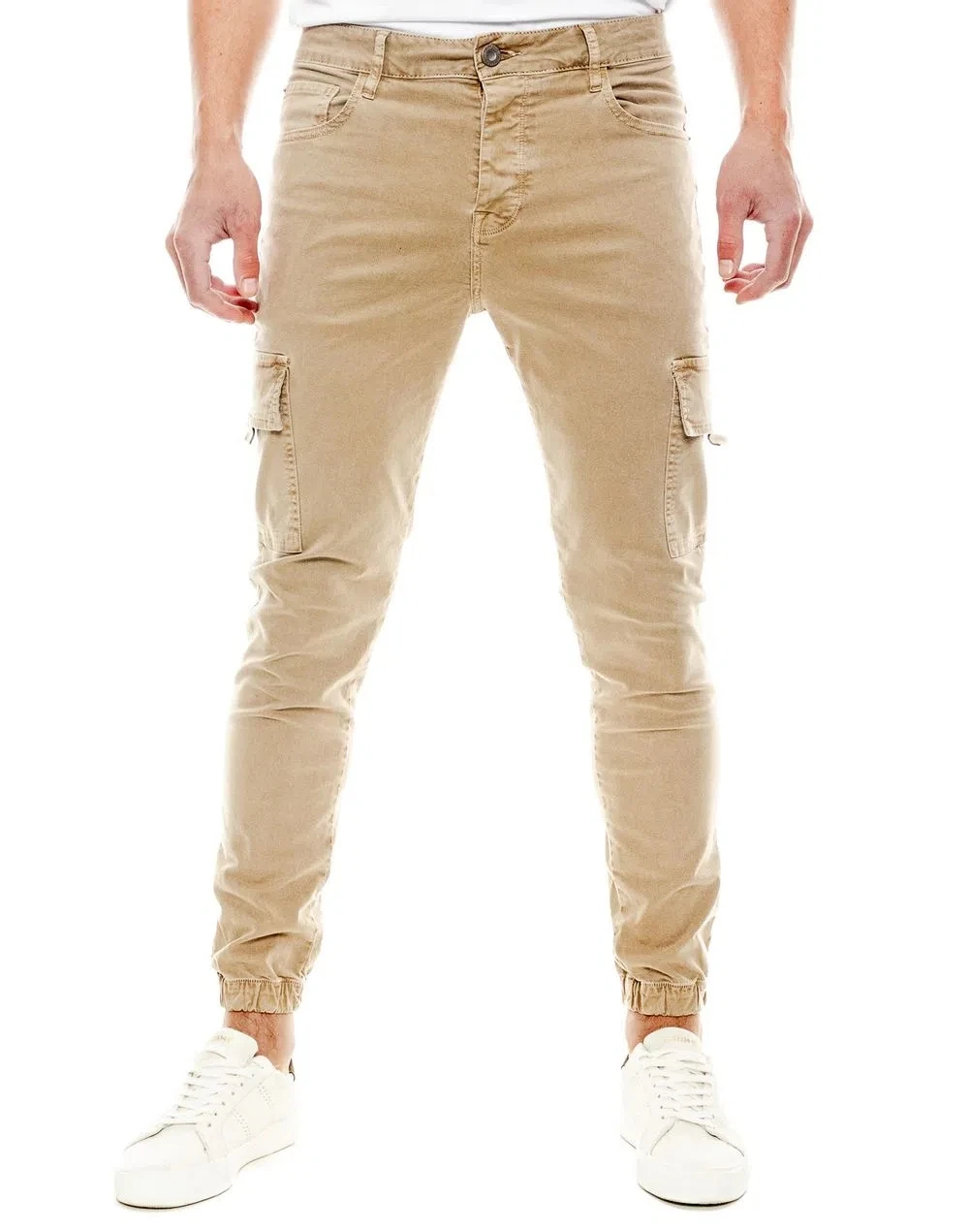 cargo pants with elastic bottom