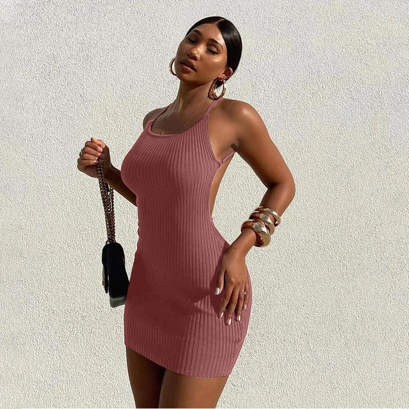 Bodycon Hollow Out Slip Mini Dress Summer Elegant Ribbed Backless Spaghetti  Strap Short Dresses Sexy Party Women's Clothing 1950 - Buy Sexy Dresses  Stylish Sexy Dress Dresses Women Sexy Women Dresses Sexy