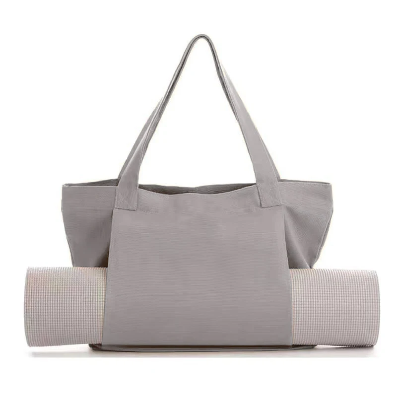 Wholesale Factory Canvas Yoga Mat Tote Bag Custom Logo Large Capacity Yoga Mat Storage Shoulder Bag for Fitness Gym Accessories