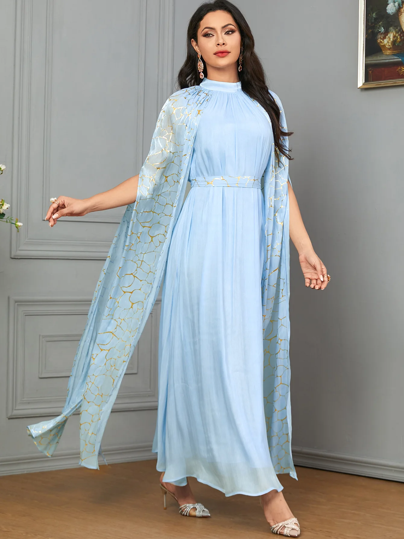 blue baby shower guest dress Chic Mermaid Square Light Sky Blue Long Prom Dresses Satin Evening Dre –  SELINADRESS