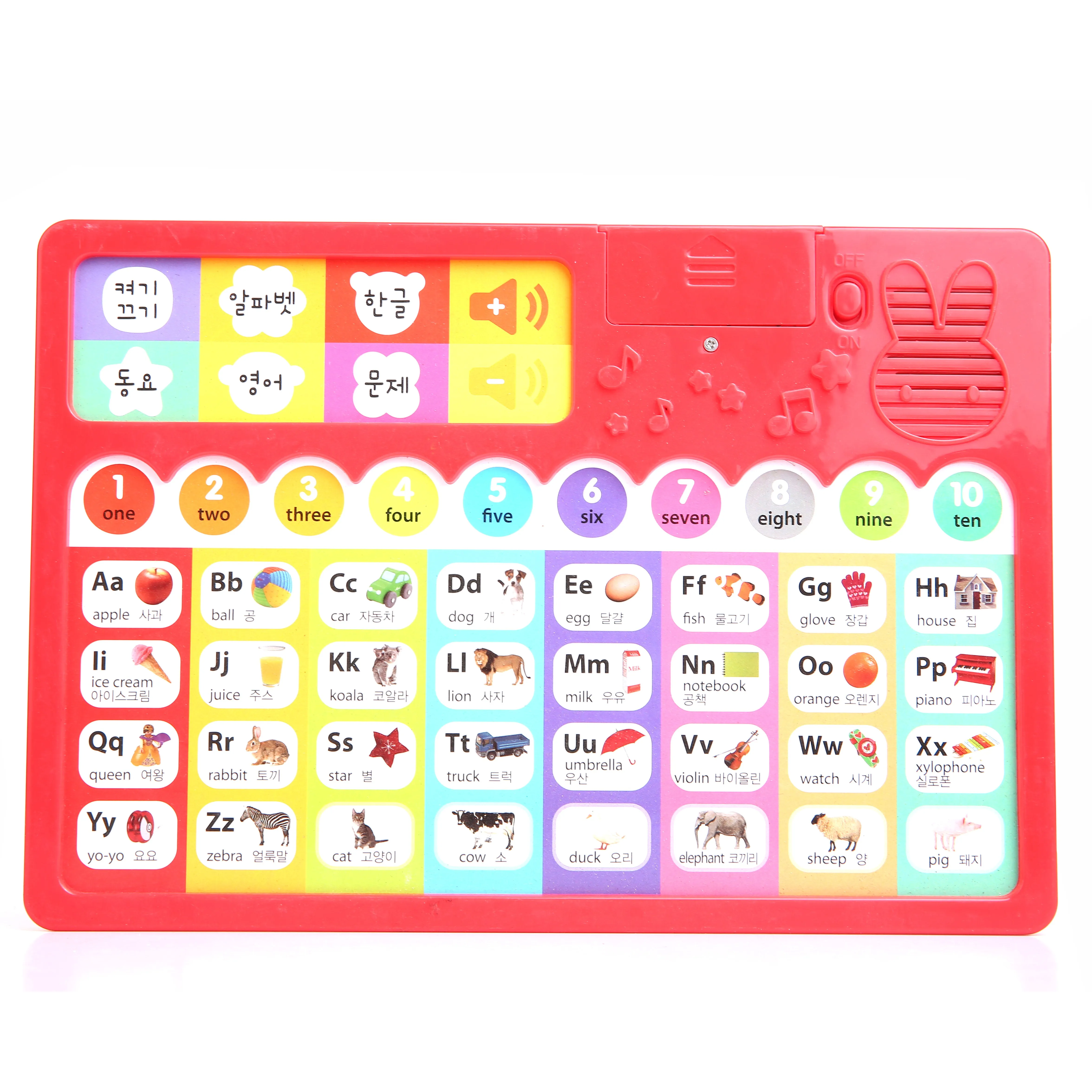 OEM Factory Customized Early Education Tablet Toy with Clear Voice Teaching Customized Language Learning Machine