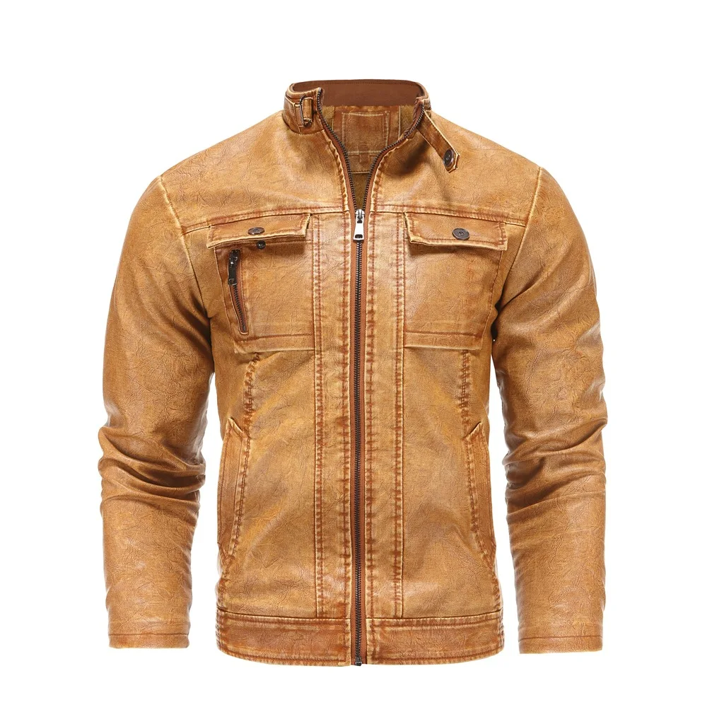 simple leather jacket mens
