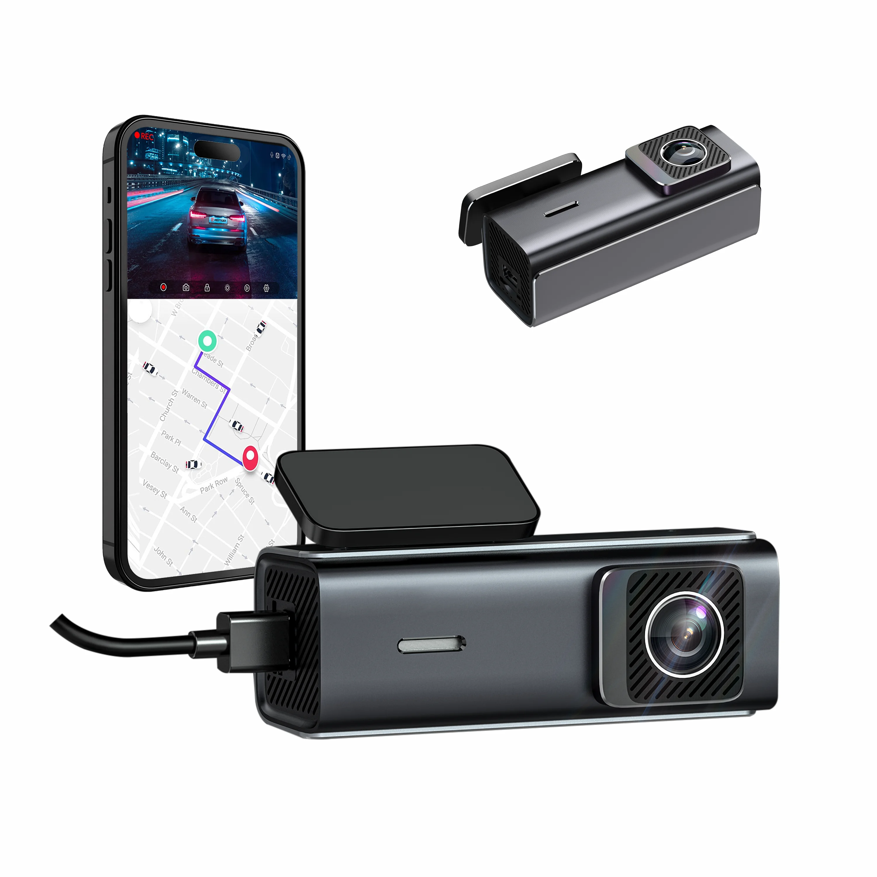 Nová tovární prodejna, velkoobchod, palubní kamera 1080p, černá skříňka s hlasovým ovládáním, WiFi a mobilní aplikací pro bezdrátovou diskrétní skrytou instalaci