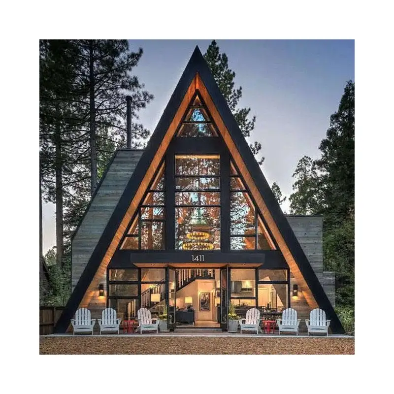 A Frame Triangular House Two Bedroom Modular Ready Made Mobile Prefab ...