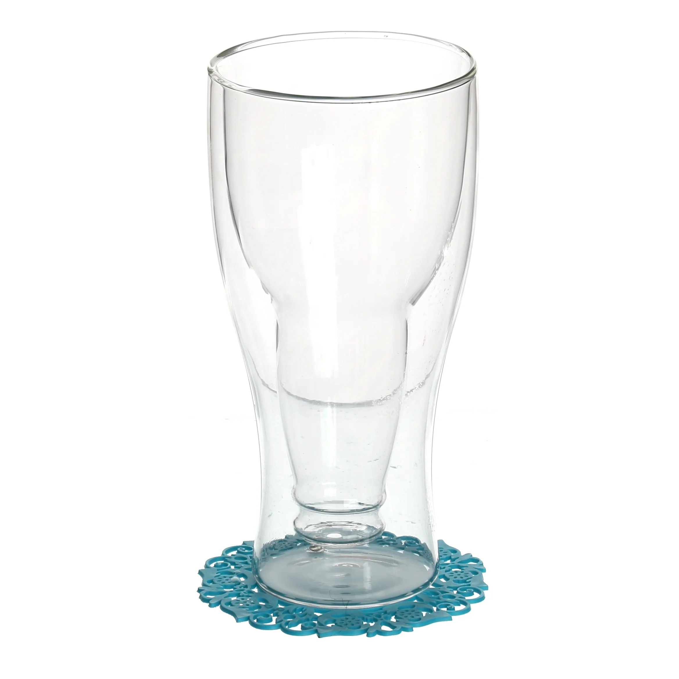 Custom Logo Double Wall Glass Cup Logo Print Custom Beer Glasses Supplier