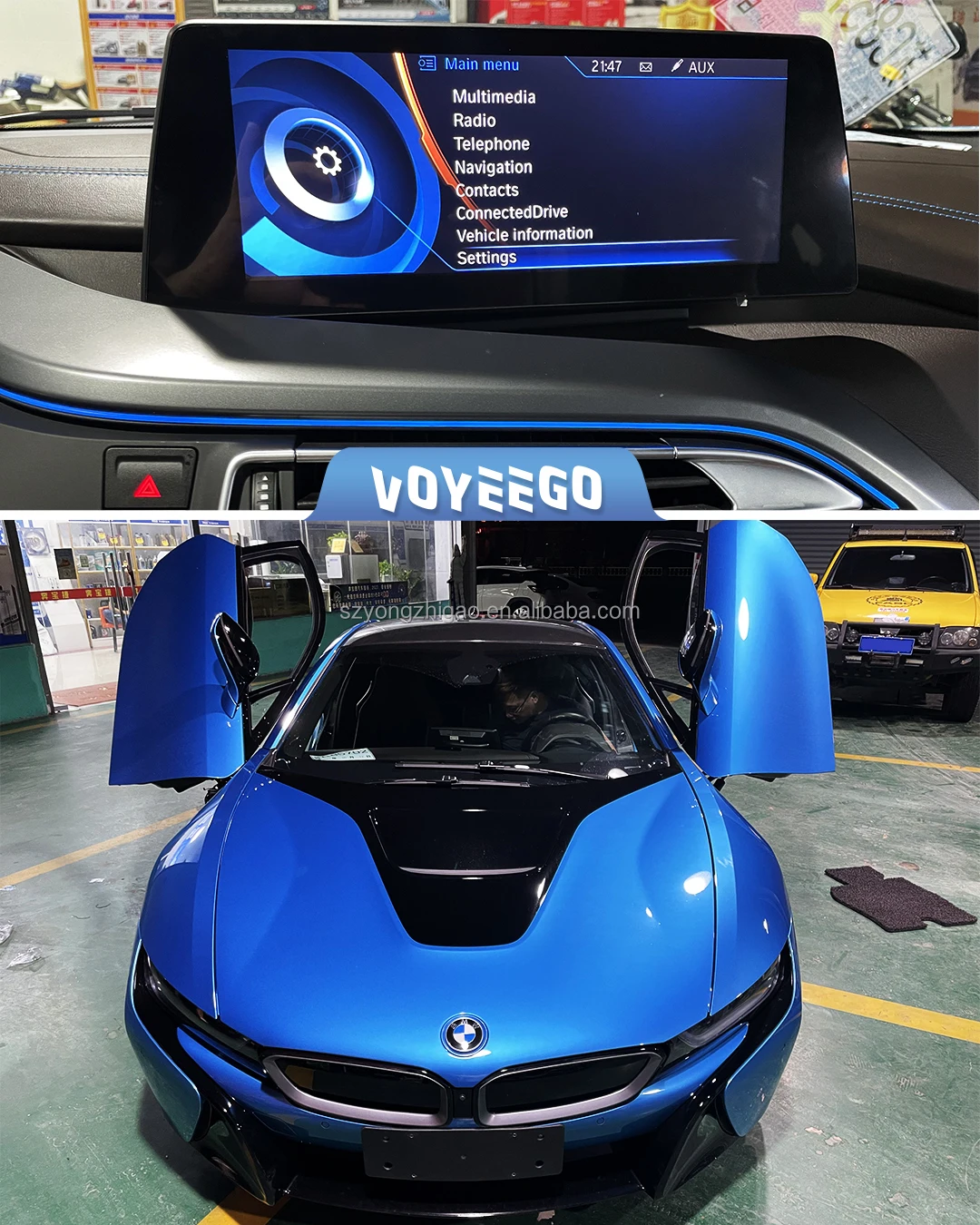 Voyeego 8 Core Android 12 Car DVD Player Navigation Audio Stereo Multimedia Radio Screen Car Parts Accessories for BMW I8