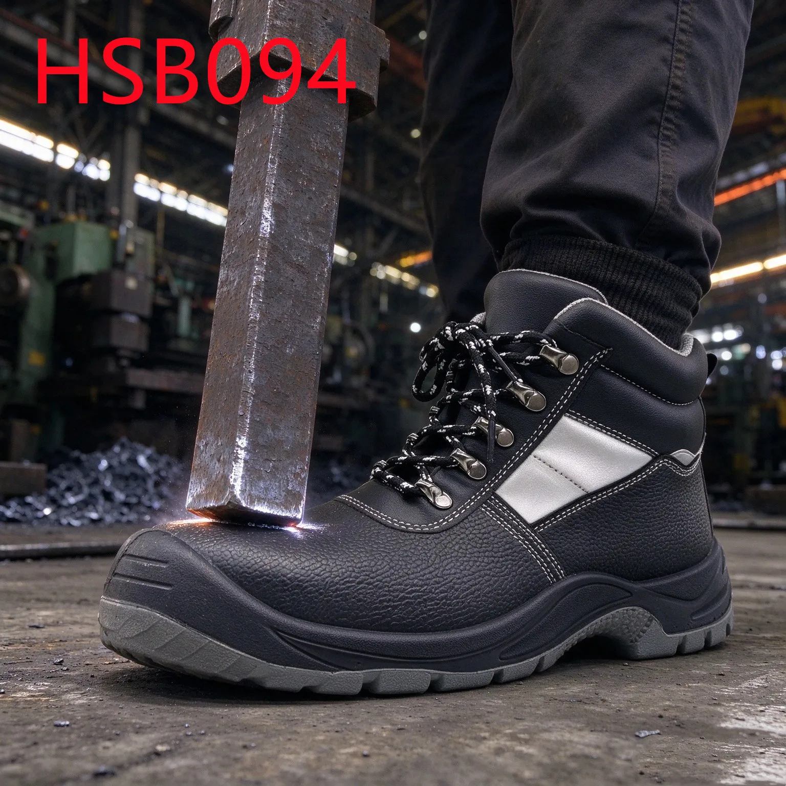 HY,Excavation Work Steel Toe/plate Insert Hua Singh Safety Shoes Rock Bottom Price Reflective Design S3 Working Boots HSB094