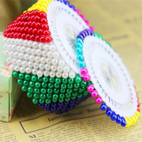 Assorted Color Pearl Head Pins in Pack of 100pcs