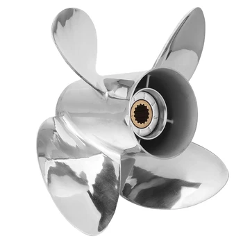 Wholesale Outboard Boat Propeller 4 Blade Yamaha Propellers 13X21 Boat Propeller for Yamaha Marine Gasoline Engine 50-130hp
