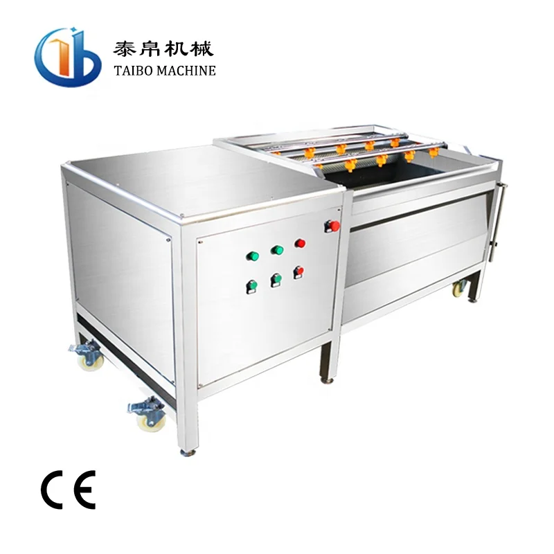 TBQT300 с щеточным валиком для мойки овощей Машина для мойки овощей и пароочищающая машина томата/имбирь и стиральная машина шелушения