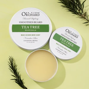 Custom Private Label Men Provides Nutrition to Fibrous Roots Tea Tree Beard Balm