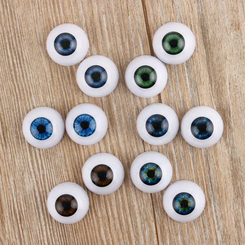 Multiple Sizes 16mm32mm Acrylic Eyeballs Clear Lifelike Plastic Eyes For Tpe Silicone Dolls