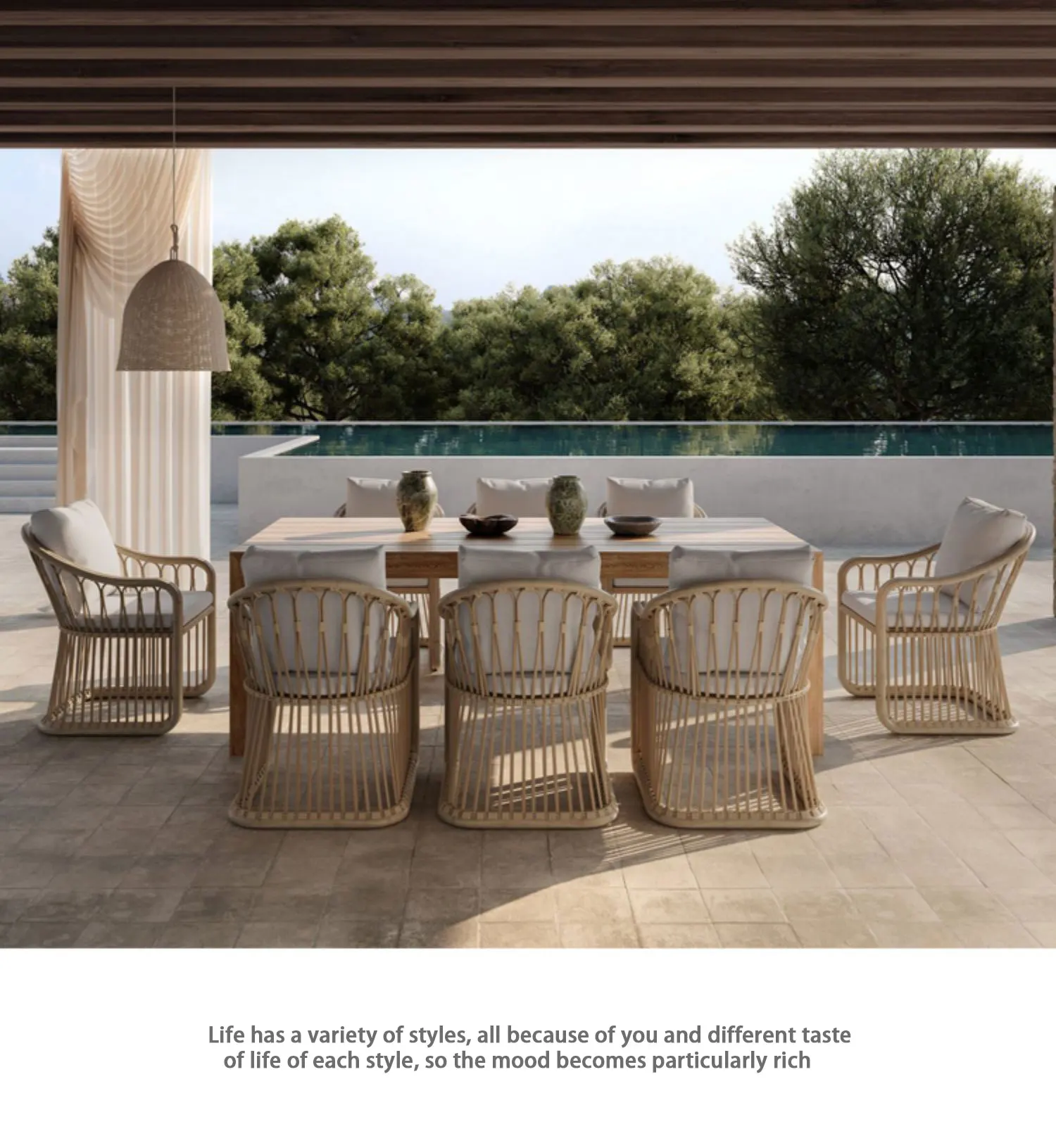 Modern Garden Tables And Chairs Courtyard Villa Creative Waterproof