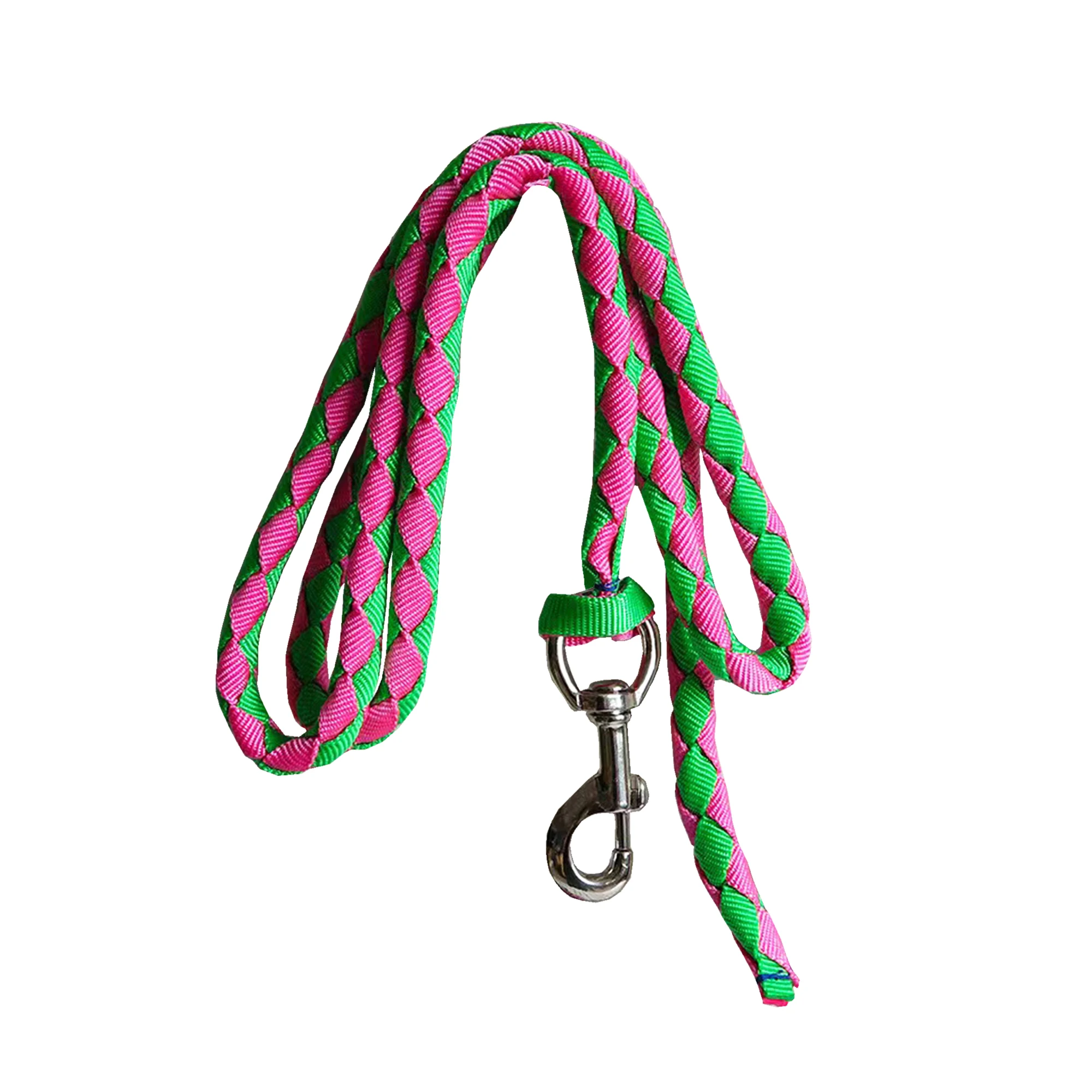 Almencla Corde de Plomb de Cheval avec Boulon Snap pour Cheval d'Entraînement de Premier Plan, Animal de Compagnie, Ou de Moutons Chevaux Conduit Rein Coton Équipement Équestre Tressé 3.5M Beige