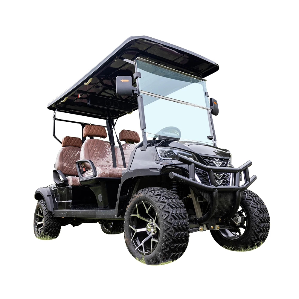 Electric Golf Carts with off-Road Tires & Multimedia Camera