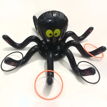 Halloween Decoration Ring Toss Game Inflatable Spiders Toss Game for Kids Halloween Party Favors Indoors Outdoors Party Game
