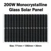 Panel Solar de Vidrio Monocristalino de 200W
