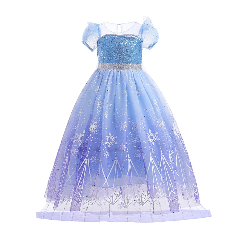 Vestido de fiesta de Halloween para niños, con imagen de Elsa