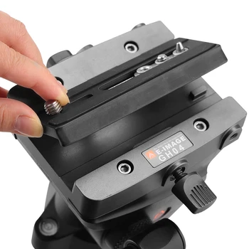 E-IMAGE GH04 New  75mm Dual-base Video Tripod Fluid Head With Bowl Base detail image