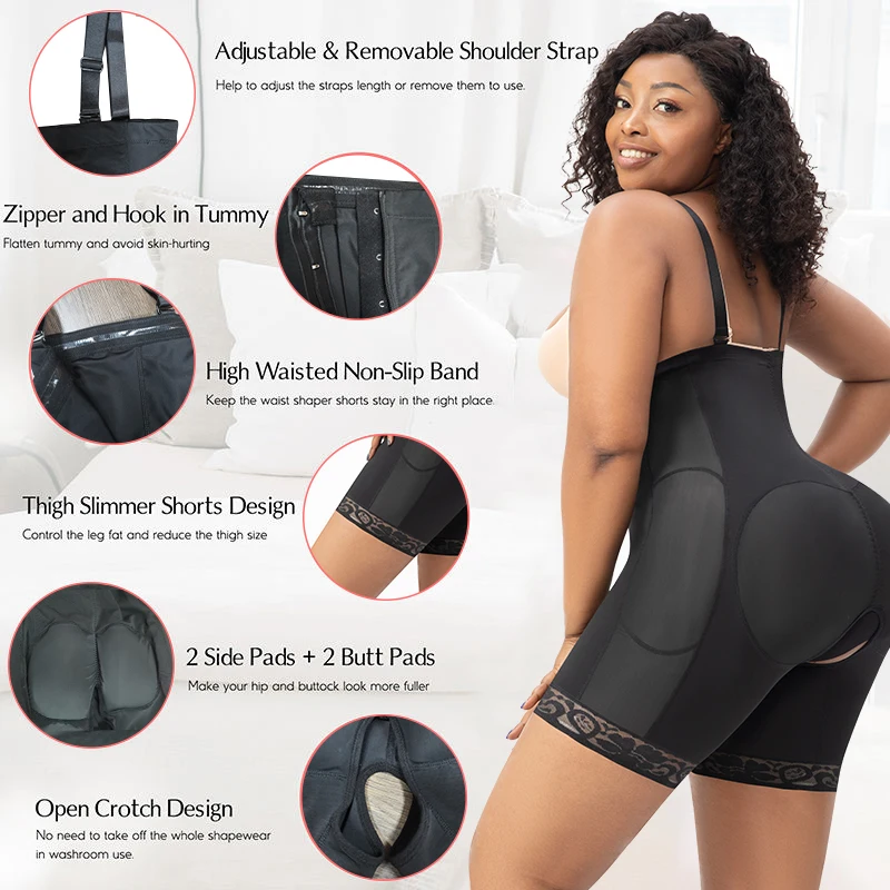 Female Fajas-Colombianas-Padding Hip Enhancer Shapewear Con