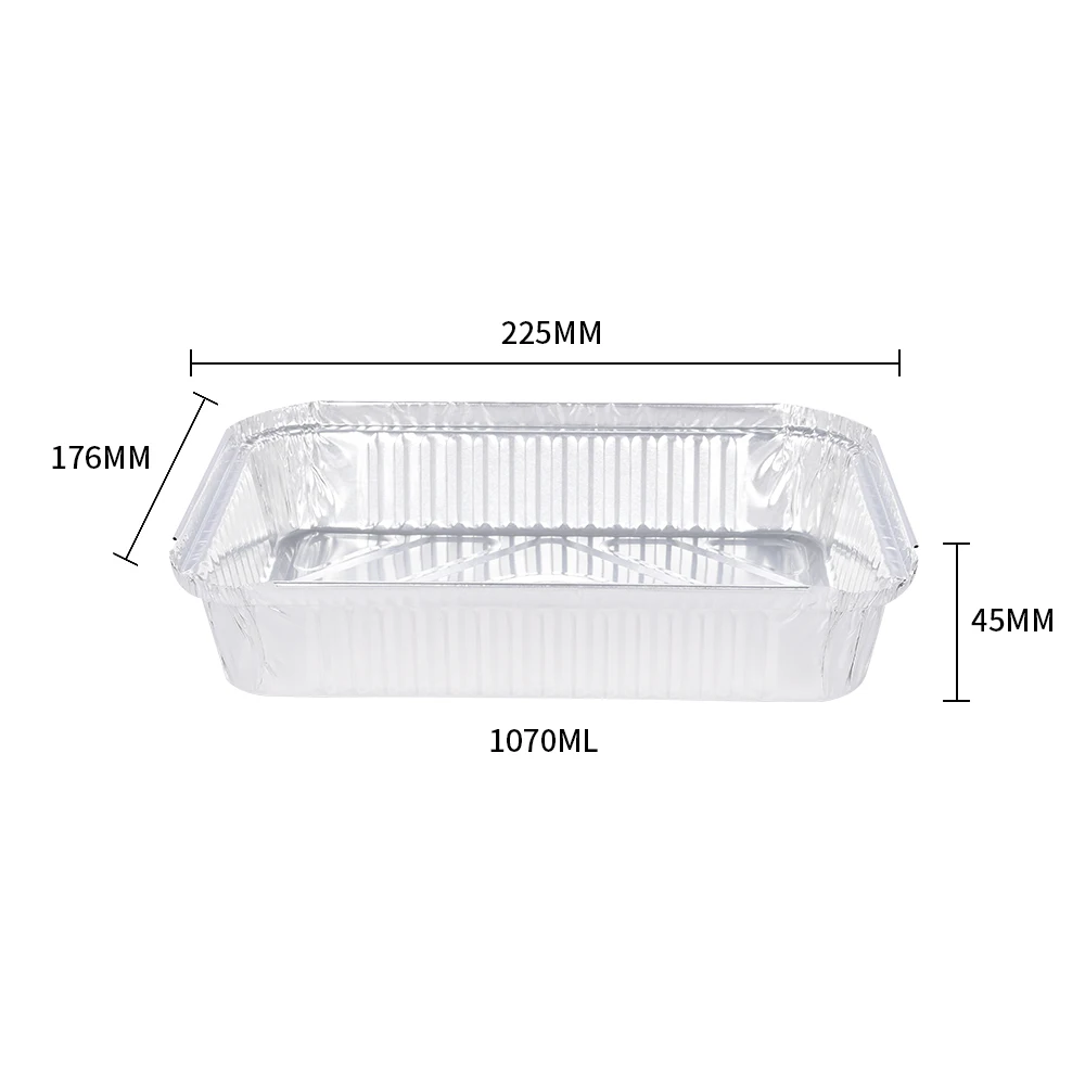product tia ca65 9 inch square plate disposable use  transparent container for food thermal disposable foil containers-6