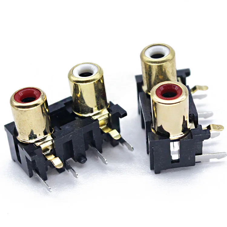 Audio Video Rca Pin Jack Rca-405 Connector 4 Position 4 Holes Rca Socket/Jack Separated Sleeves Rca-