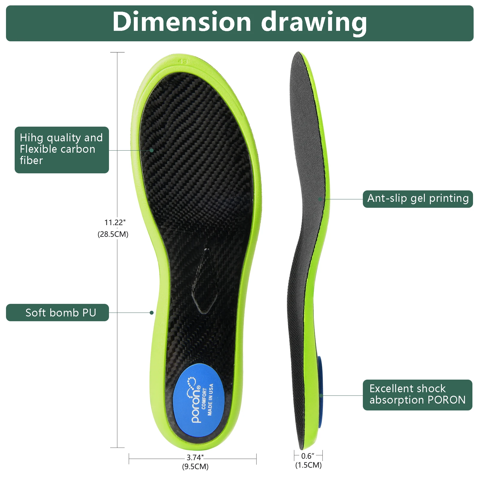 Carbon Fiber Insoles Football Insole Custom Carbon Insole Foot Care ...