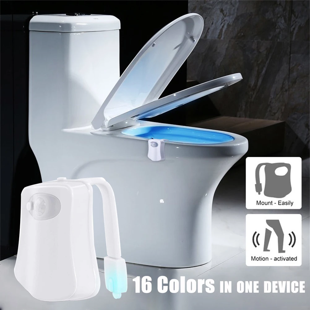 8 Color LED RGB Motion Automatic Sensor Toliet Night Light Toilet