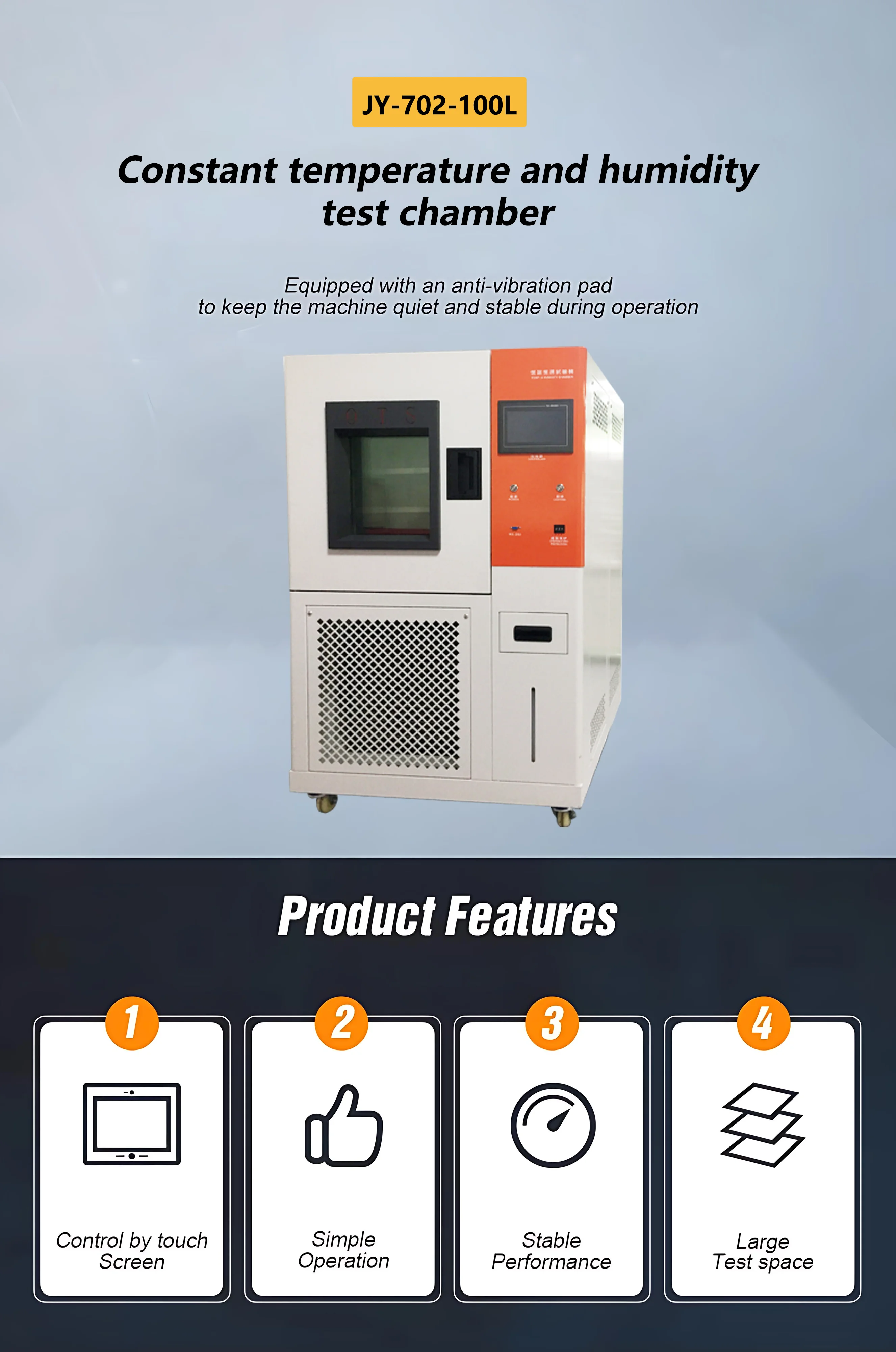 JY 150L Programmable Constant Temperature Humidity Testing Chamber ...