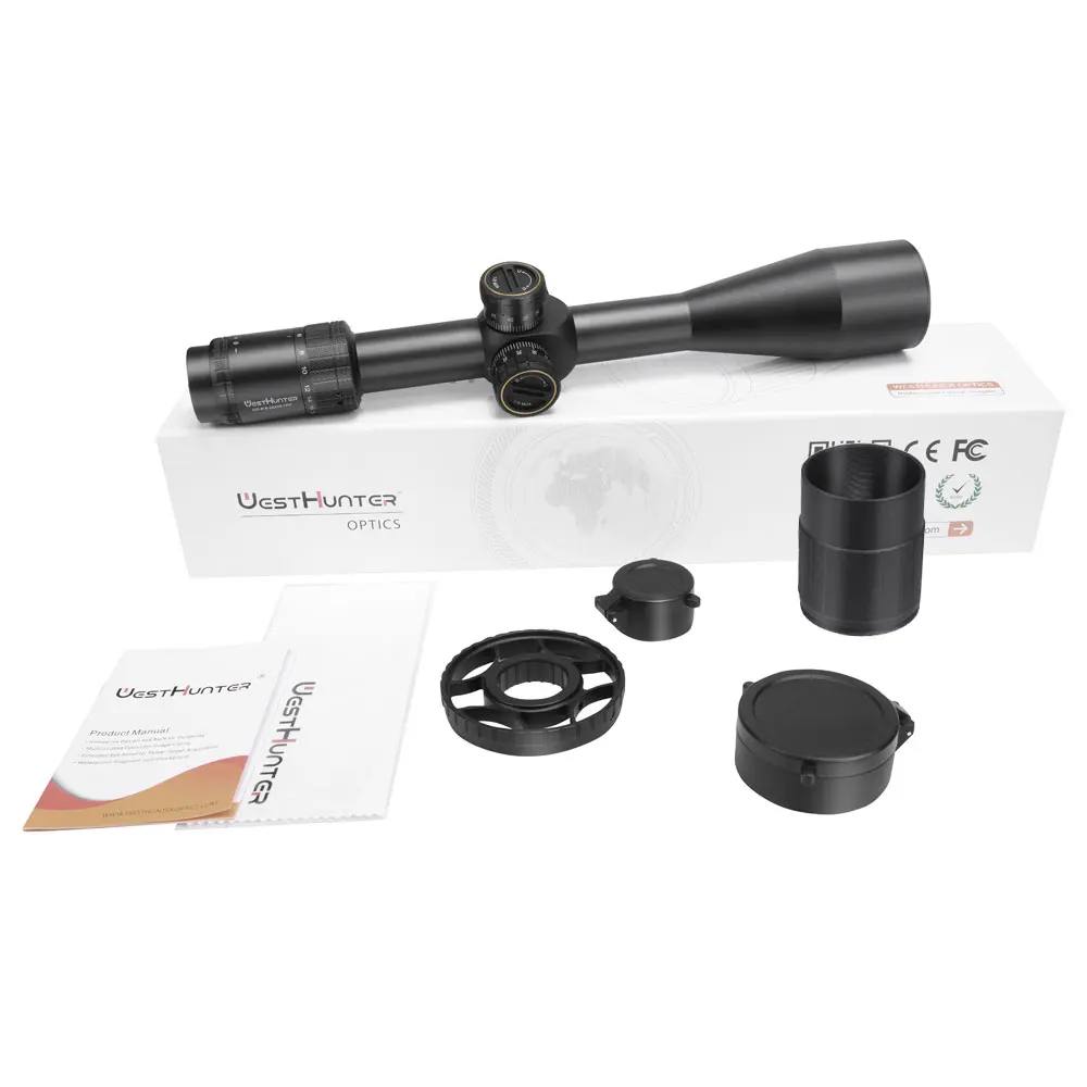 Tactical Hunting Scope WESTHUNTER HD-N 6-24x50 FFP First Focal Plane Etched Glass Optical Sights Side Parallax Wheel