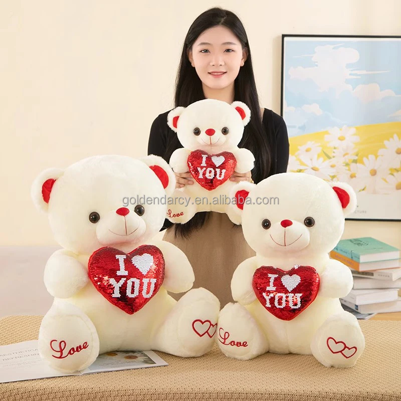 Wholesale Valentine's Day Red Heart I Love You Pillow Teddy Bear Plush ...