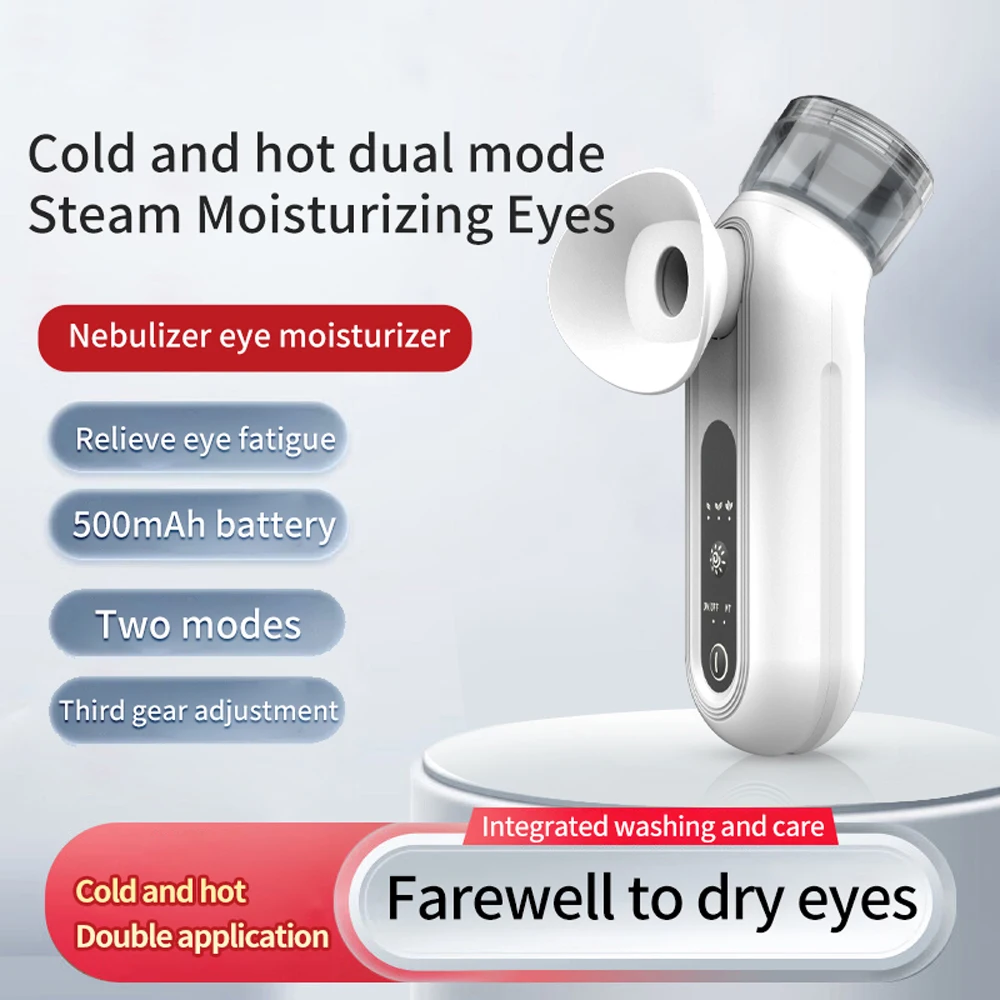 KV Heated Nano Eye Mist Sprayerfor Relief Dry Eyes Skin Spa Rechargeable Eye Drops Tool Spray Mist Ionic Face Steamer