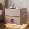 Luz rosa inteligente con sensor de movimiento, altavoz Bluetooth USB y cerradura.