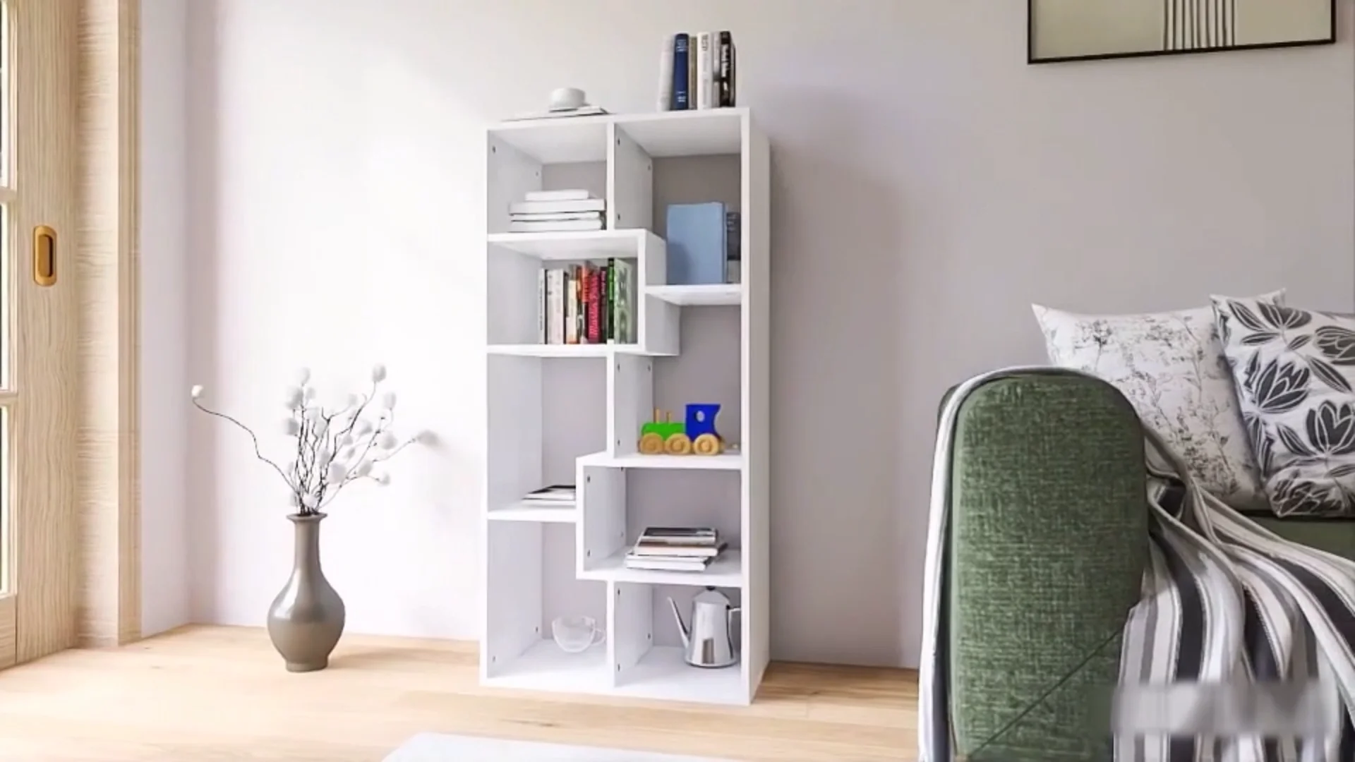 Simple Design Bookcase/wall Wood Furniture Showcase Design Factory