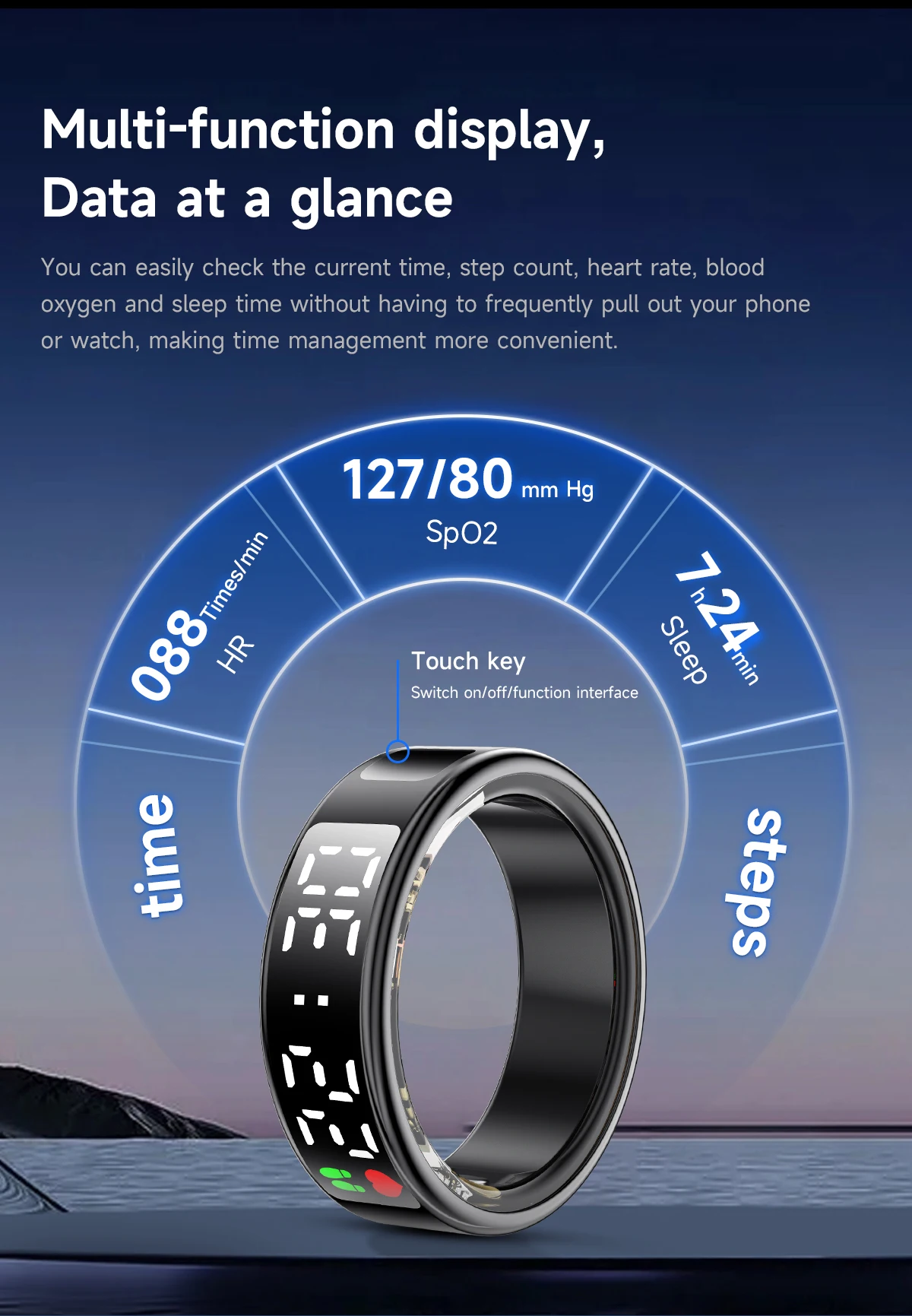 If you are searching for a supplier of a product with perfect quality control and highly competitive prices, which gives you an advantage in expanding your local market, then contact us now!  Competitive suppliers of  SR08 Smart Display Screen Smart Ring Waterproof Health Monitoring Sleep Tracking Rings with Charging Case