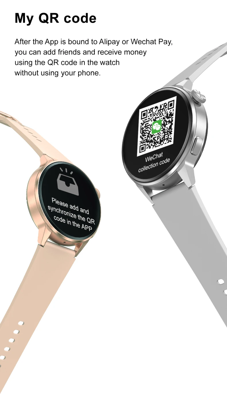 Smart Watch High Resolution 390*390 Display Women Smartwatch DT4 Smart Watches NFC BT Call Music Control DT4 Plus