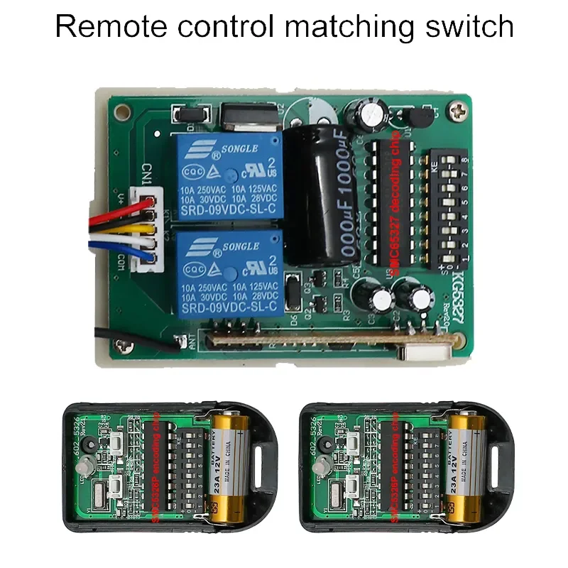 Universal RF 433MHz 330MHz Autogate Remote Control SMC5326 8 Dip Switch Duplicator Replacement Remote
