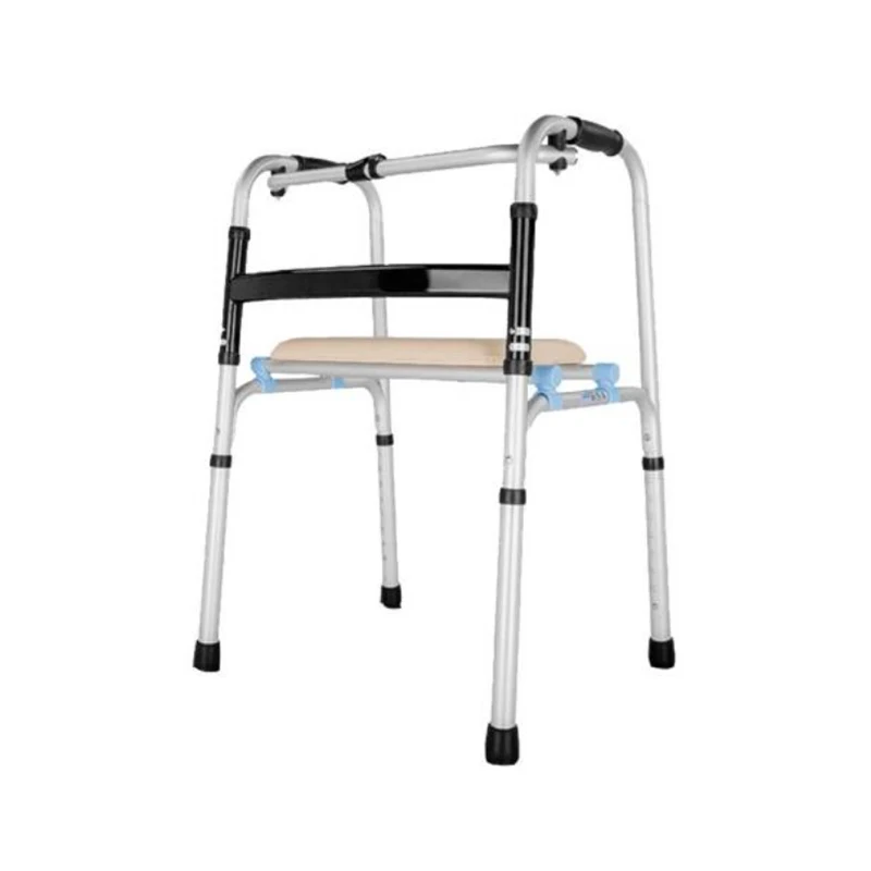 Adjustable Folding Medical Rollator Walker Convenient Aluminum Alloy Rehabilitation Therapy Supplies Safety Equipment