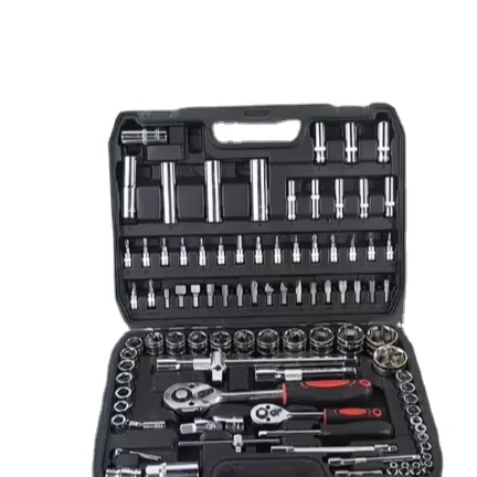 108-Piece Carbon Steel Ratchet Wrench Tool Set Home & Auto Repair Hardware Kit