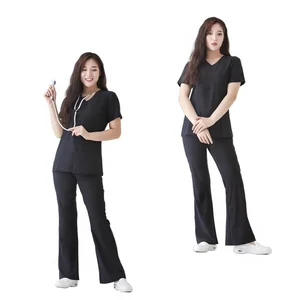Fashion Custom Logo Polyester Spandex Medical Scrubs Outfits Nursing Doctor Sets Dental Hospital Jogger Scrub Uniforms