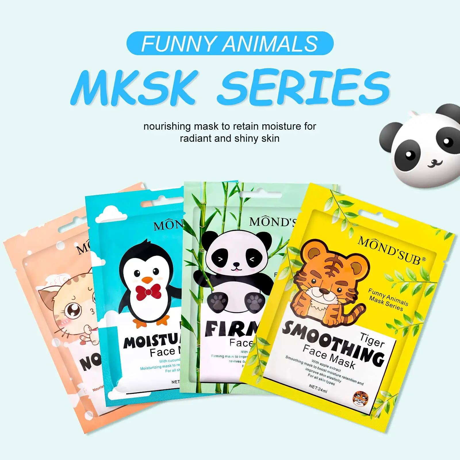 Cosmetic Moisture Moisturizer Masque De Visage Animal Facemask Sheet