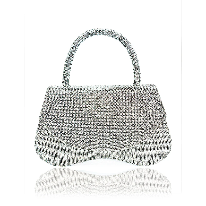Silk PU Leather Wedding Party Plain Crystals Clutch Bags