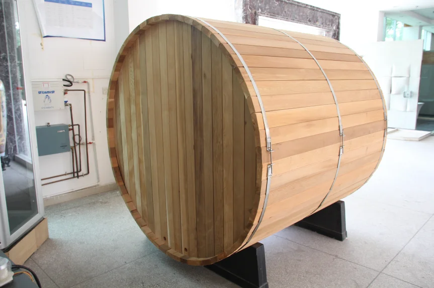 Outdoor Red Cedar Wooden Barrel Sauna With Wood Stove - Buy Sauna ...