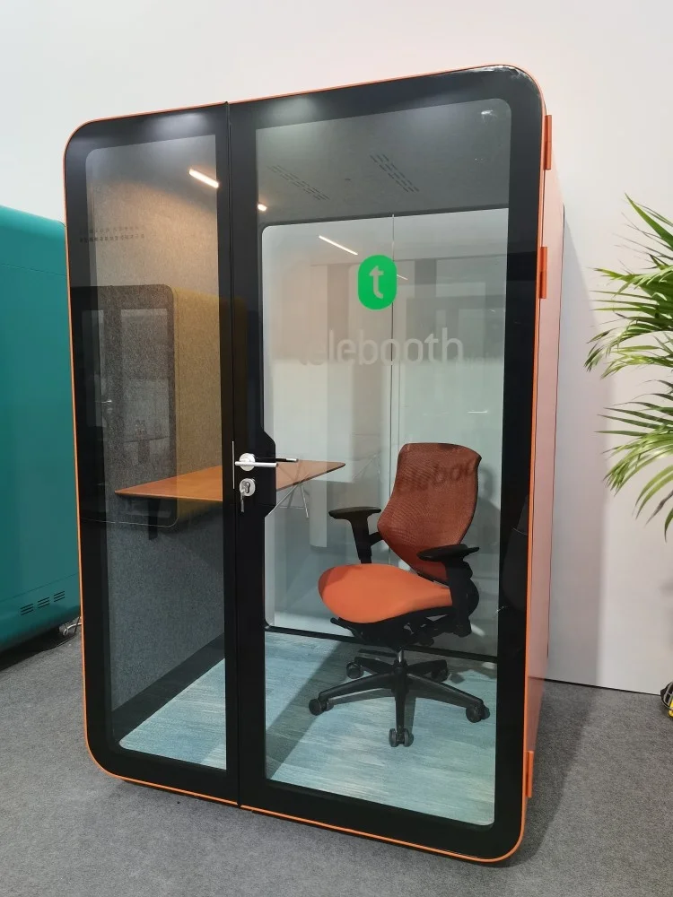Telebooth Soundproof Phone Booth Acoustic Work Station  Dressing Room in Airport Changing Room Office Pods