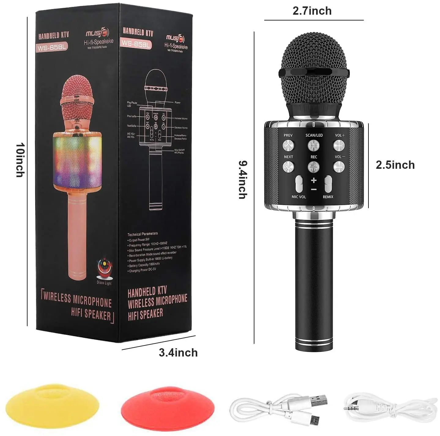 wireless karaoke microphone 3 in 1 portable handheld Alibaba