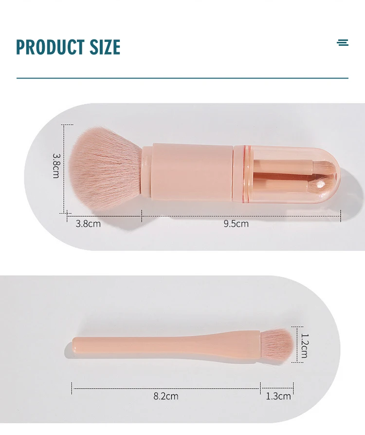 
 4 в 1 Портативные Выдвижные кисти мятно-зеленый набор кистей для макияжа многофункциональные кисти для макияжа  