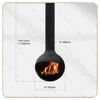 Cyril-combustione del legno-700mm